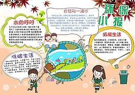 卡通精美环保小报