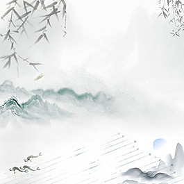 水墨中國風(fēng)電商背景
