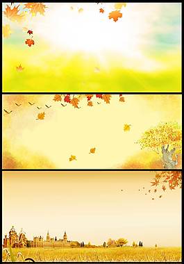 精美秋季banner背景