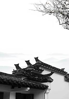 古典城鎮(zhèn)廣告背景
