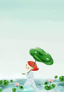 小清新手繪廣告背景