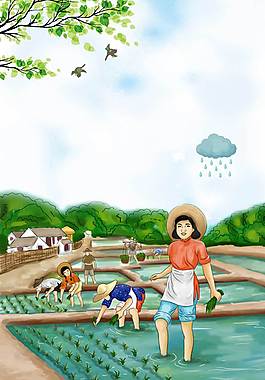 田園風(fēng)光廣告背景