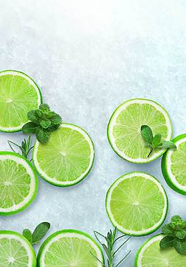 高清青檸檬廣告背景