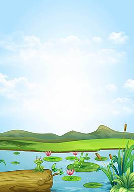 小清新風(fēng)景廣告背景