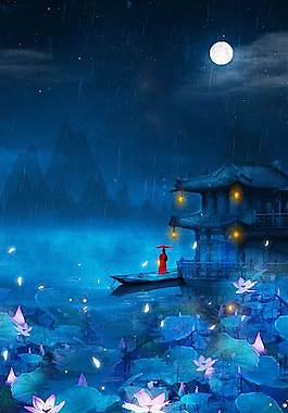 藍(lán)色浪漫精美廣告背景