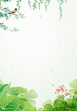 綠色小清新廣告背景