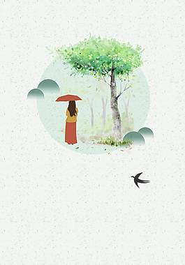唯美小清新廣告背景