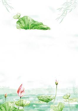 綠色小清新廣告背景