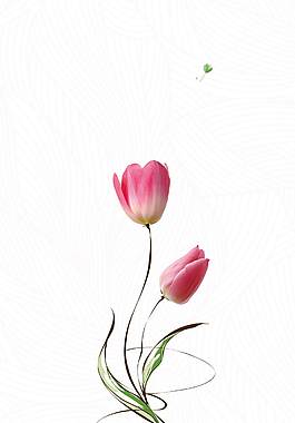 時尚花卉廣告背景