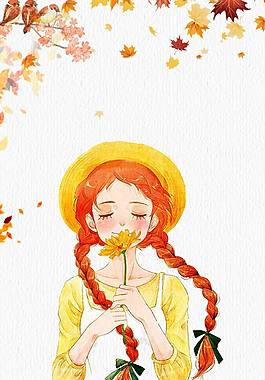 唯美女孩廣告背景