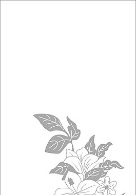 暗花 腰線 百合花 矢量 鏡花 線條