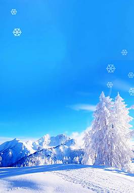 唯美雪景廣告背景