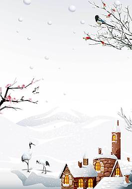 创意雪景广告背景