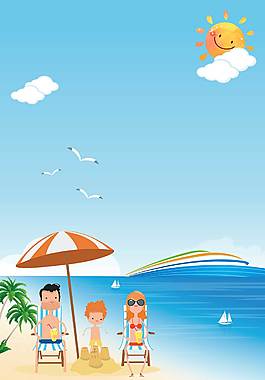 藍(lán)色精美卡通廣告背景