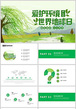 精美地球日PPT