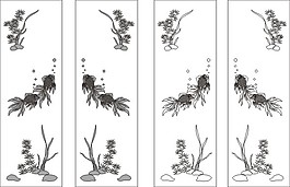 暗花 腰线 图案 门图 矢量 镜花 线条