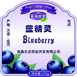 不干膠藍(lán)莓