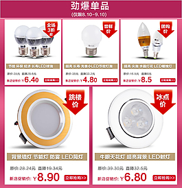 燈具勁爆單品關(guān)聯(lián)營銷模板