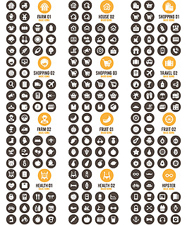 時尚圓形按鈕圖標(biāo)