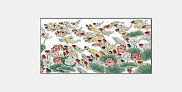 鲤鱼莲花图