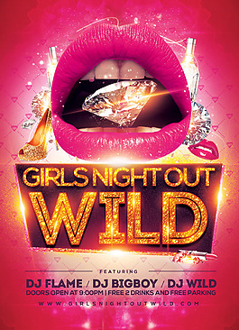 狂野之夜酒吧海報