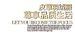 尊享品質(zhì)生活排版字體素材