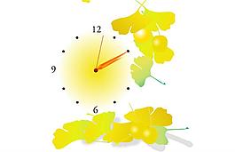 落葉時鐘flash動畫素材