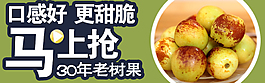 撞色簡潔冬棗促銷海報