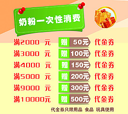 奶粉返券