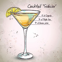 手繪飲料矢量圖片 AI