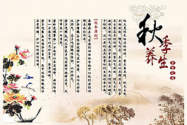 養(yǎng)生之道秋季養(yǎng)生海報(bào)設(shè)計(jì)psd素材