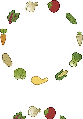 圆形 蔬菜 环形