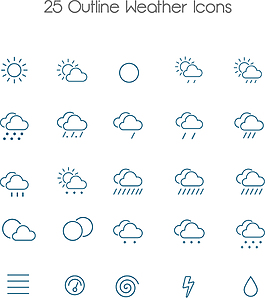 天氣素材圖標