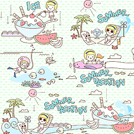 可愛的夏日娃娃圖片