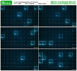 高科技主題的線條線框背景視頻素材02
