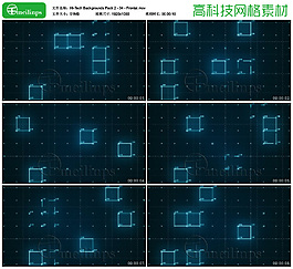 高科技主題的線條線框背景視頻素材04