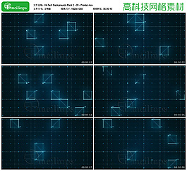 高科技主題的線條線框背景視頻素材05
