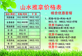 價格表