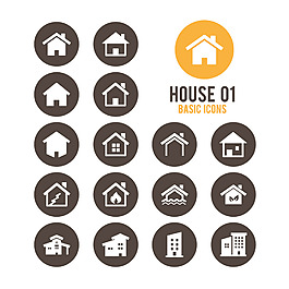 時尚圓形按鈕圖標(biāo)矢量素材 (9)