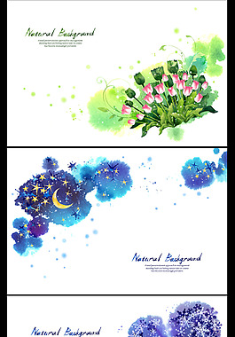 浪漫月亮和星星