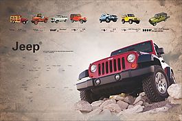 jeep輝煌歷史海報