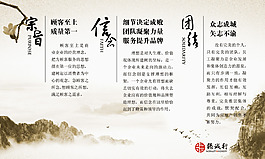 企業(yè)水墨風格文化展板