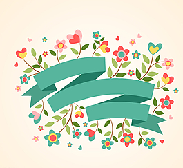 花卉絲帶圖片