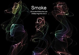 20種香煙煙霧裝飾效果PS筆刷
