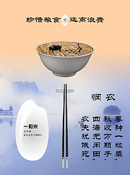 節(jié)約糧食古典類型環(huán)保寫真