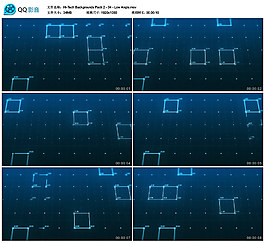 高科技主題線條線框背景視頻低角度版04