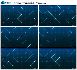 高科技主題線條線框背景視頻低角度版09