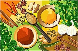 各種調味料和配料psd分層
