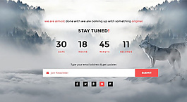 coming soon倒計時頁面設計