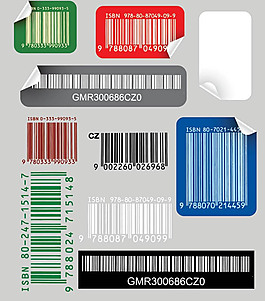 條形碼貼紙矢量素材